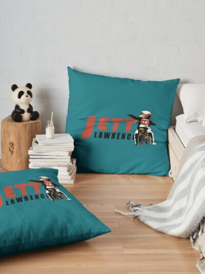 Jett Lawrence Jl18 Throw Pillow Official Jett Lawrence Merch